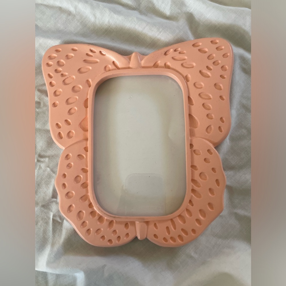 Pink butterfly frame